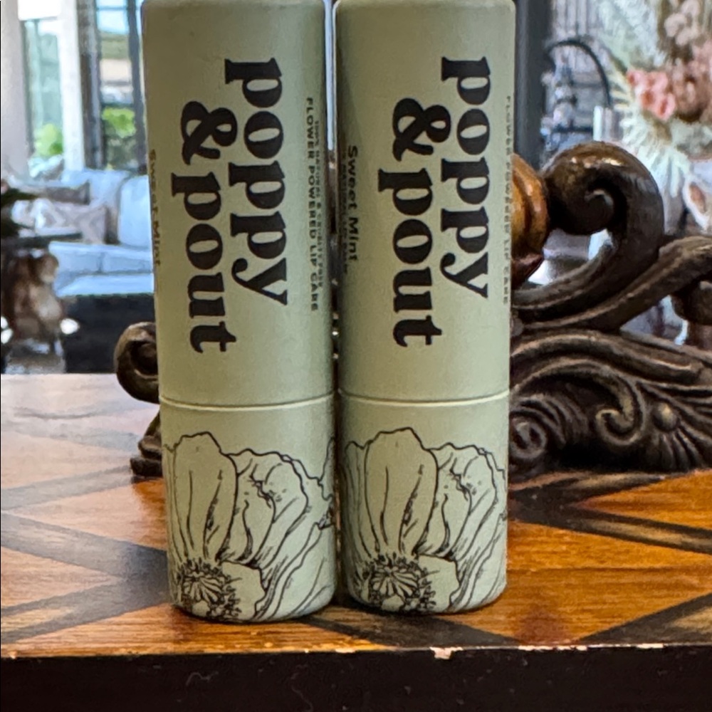 Poppy & Pout (2) Sweet Mint Jumbo Lip Balm